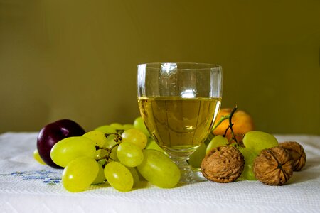 Fishing plums walnuts
