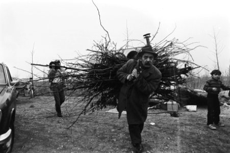 Zigeunerman sleept met een bos sprokkelhout, Bestanddeelnr 931-2802