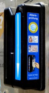 Zigarettenautomat, Altersnachweis, 2