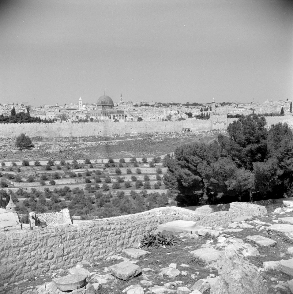 Zicht op de stad Jeruzalem, Bestanddeelnr 255-5190