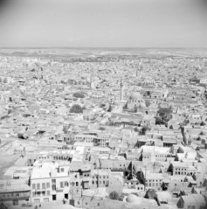 Zicht op de stad Aleppo met grote moskee vanaf de citadel, Bestanddeelnr 255-5944