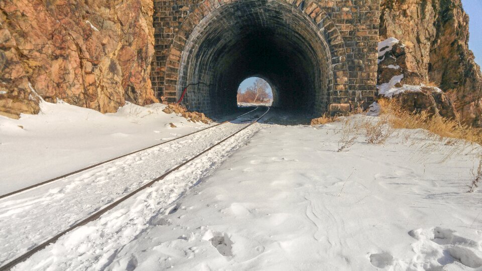 Lake baikal railway tunnel