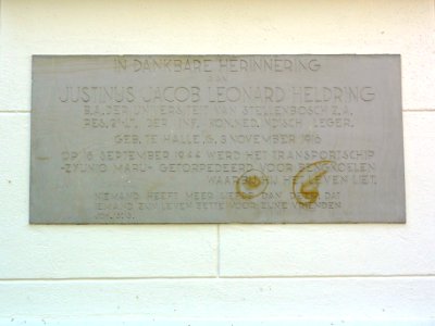 Zetten Rijksmonument 523910 Vluchtheuvelkerk gedenksteen J.J.L. Heldring (1918-1944)