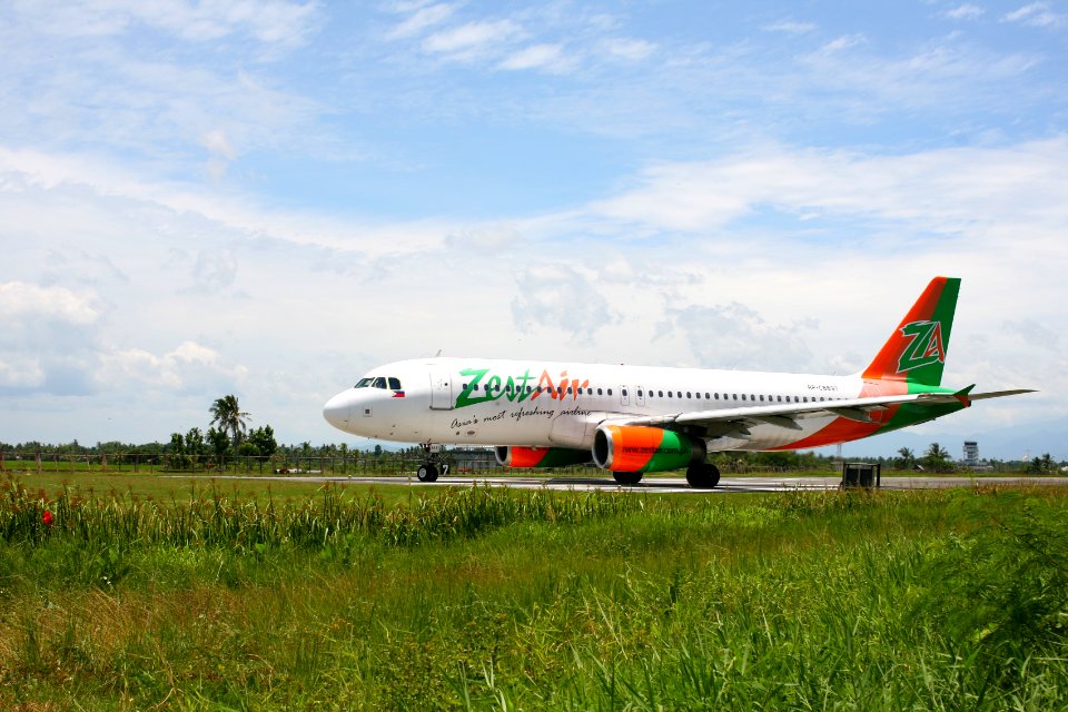 ZestAir Airbus tailnumber RP-C8897 at Kalibo Airport, Philippines