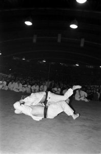 Zesdaagse Amsterdam, judo Wim Ruska in aktie, Bestanddeelnr 920-9194