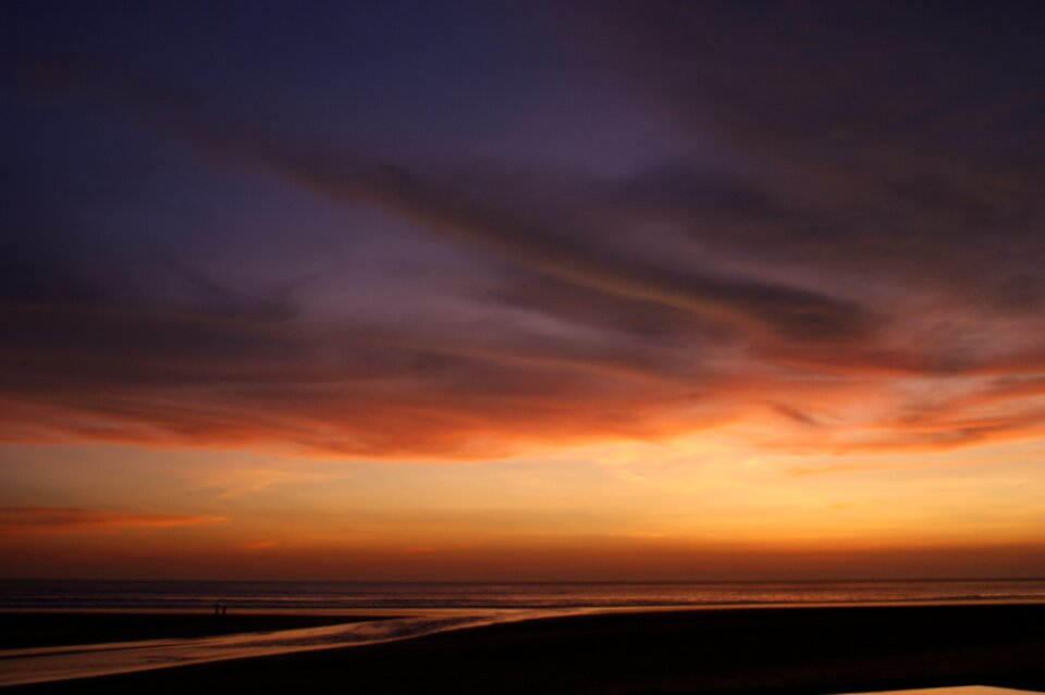 Evening dawn landscape