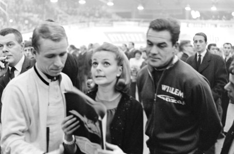 Zesdaagse in de RAI te Amsterdam, Fritz Pfenninger (rechts) en Freddy Eugen dele, Bestanddeelnr 919-8903