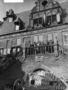 Zesde Lustrum Nijmeegs Studentenkorps , intocht Keizer Karel de Grote in Nijmege, Bestanddeelnr 906-4652