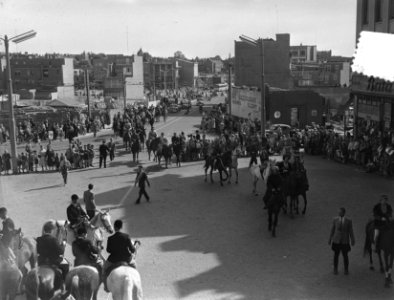 Zesde Lustrum Nijmeegs Studentenkorps , intocht Keizer Karel de Grote in Nijmege, Bestanddeelnr 906-4658