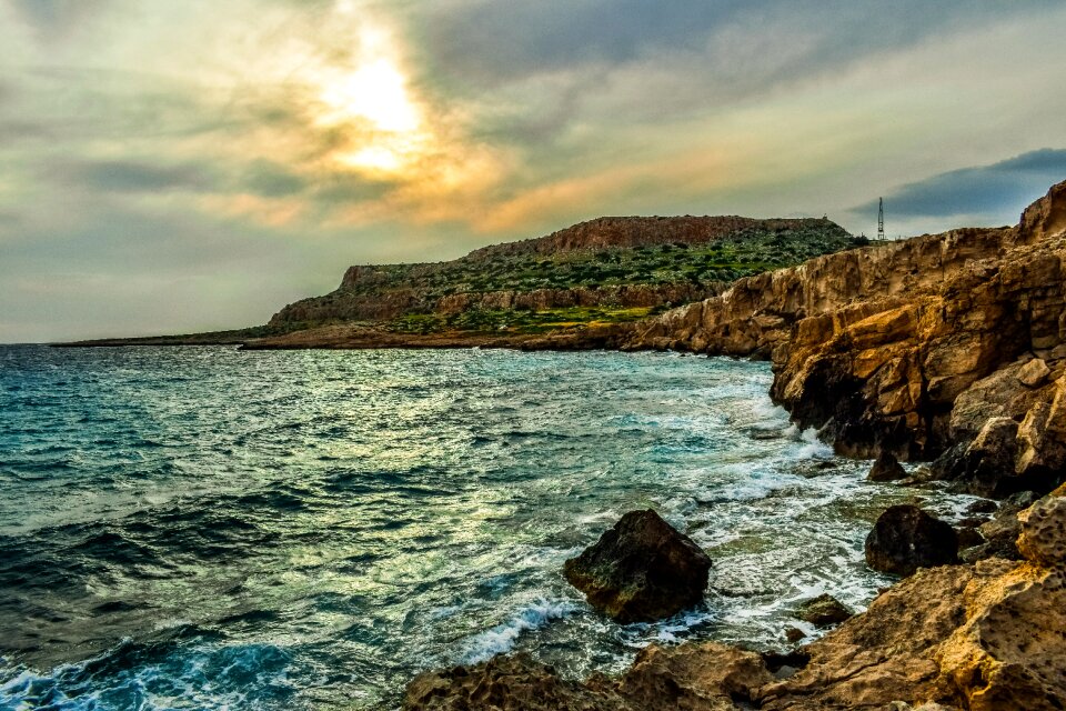 Landscape rocky coast formation