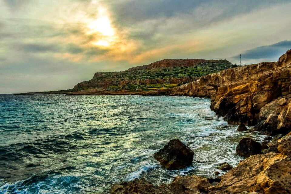 Landscape rocky coast formation photo