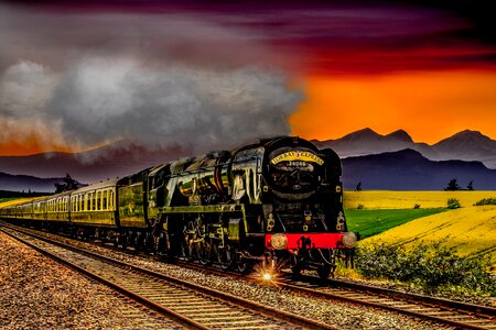 Train race track transport