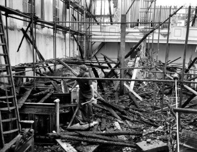Zojuist gerestaureerde Nederlands Hervormde Kerk te Purmer door brand verwoest, Bestanddeelnr 910-4606