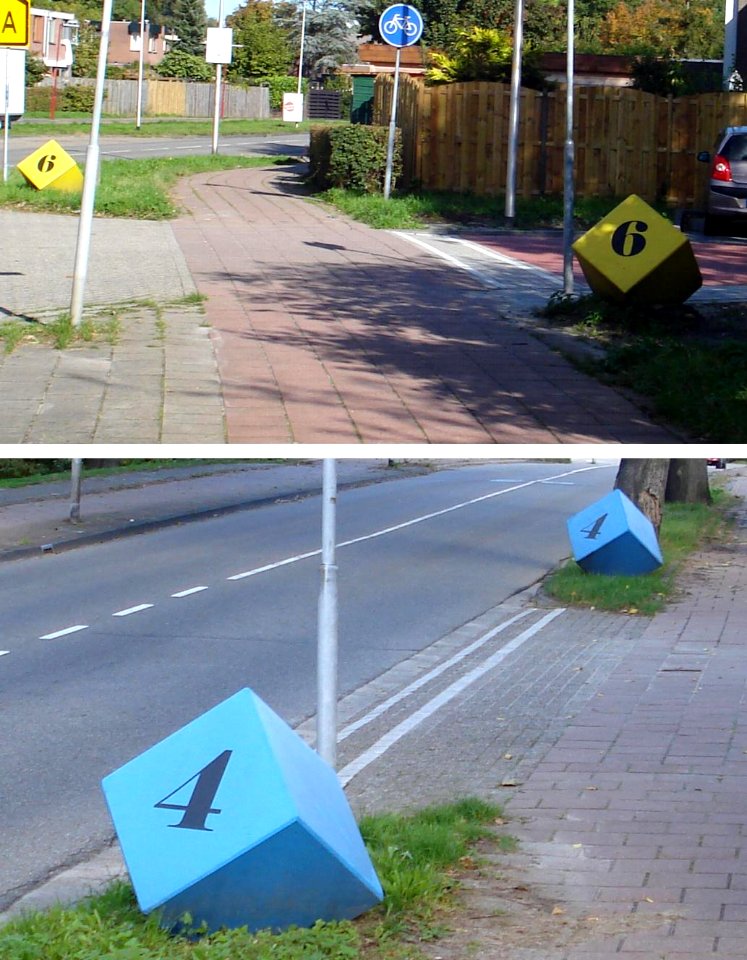Zoetermeer kunstwerk kubussen met nummers