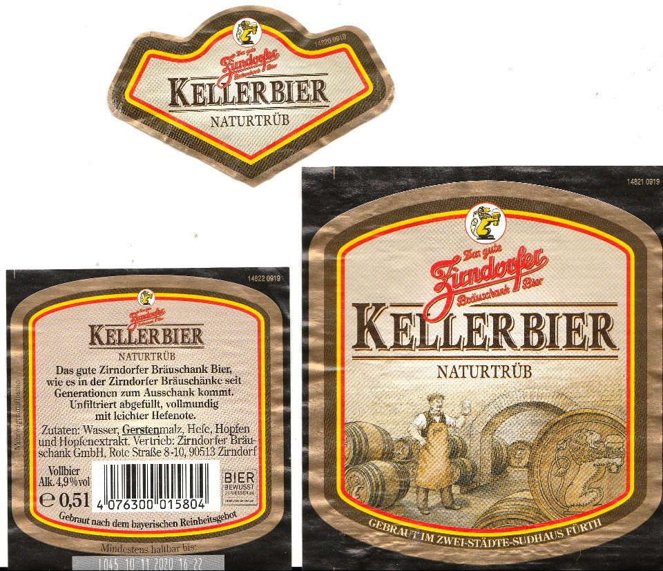 Zirndorfer Bräuschank GmbH - Zirndorfer Kellerbier naturtrüb