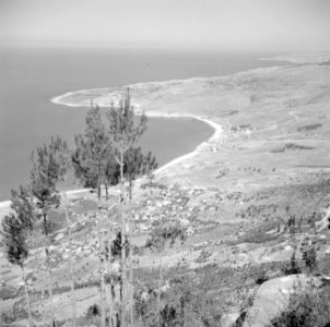 Zicht vanaf Harisa over de kust en kustvlakte ten noorden van Beiroet, Bestanddeelnr 255-6334