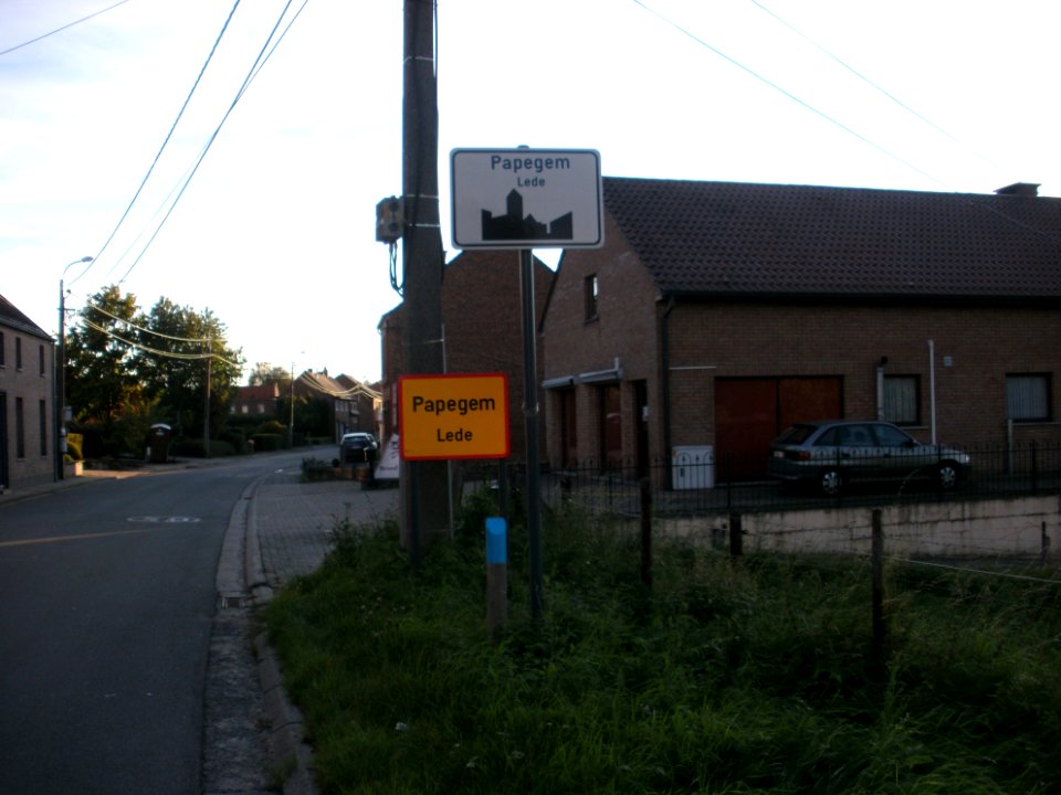 Zicht op Papegem Papegemstraat