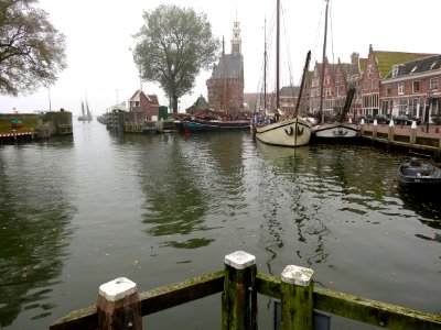 Zicht op Hoofdtoren en sluis vanaf de Oude Doelenkade Hoorn