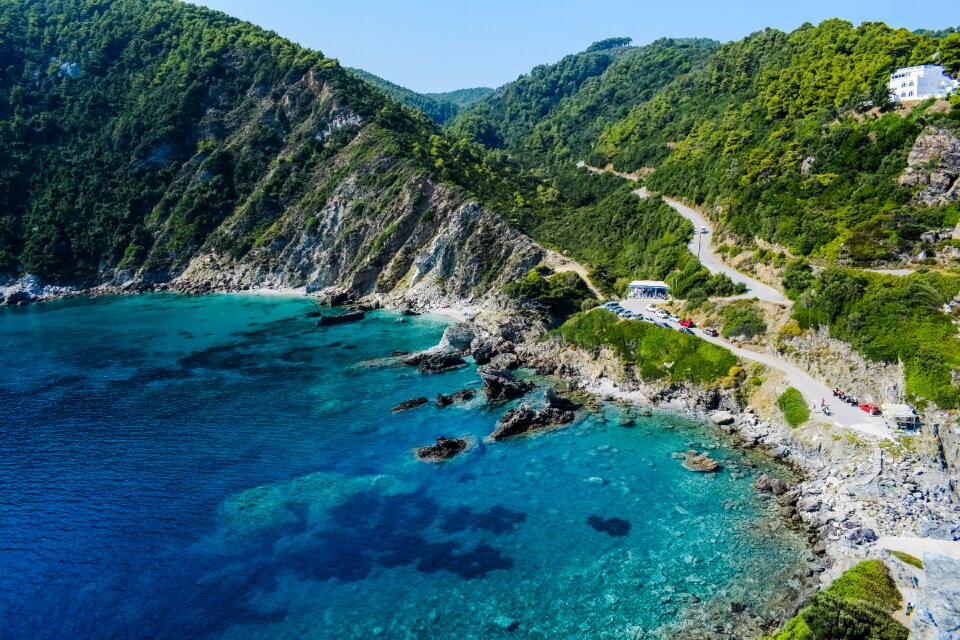 Landscape mountains coast