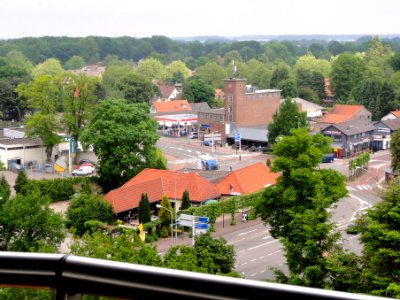 Zicht op Nunspeet met Veluwemeer