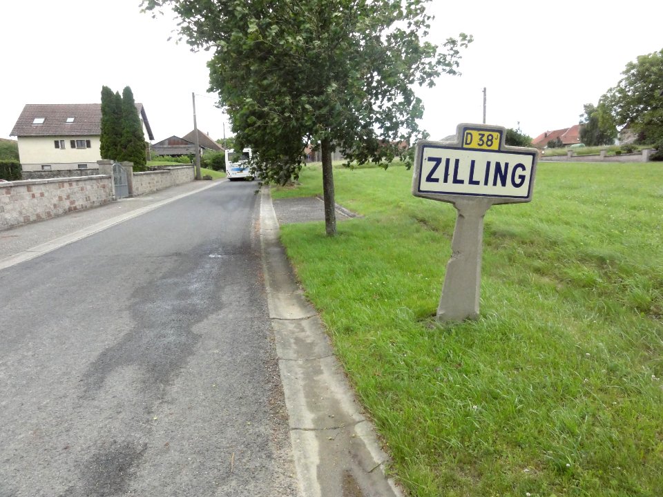 Zilling (Moselle) city limit sign