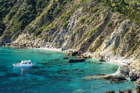 Landscape mountains coast