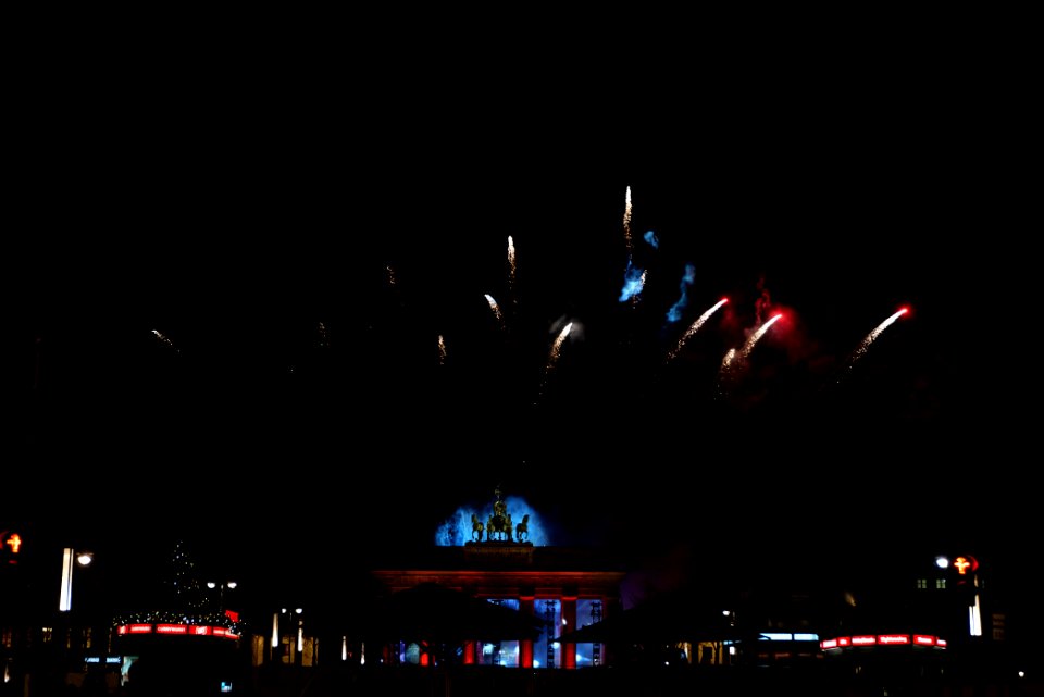 ZDF new year TV show Brandenburg gate for 2021 firework from Unter den Linden 24