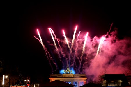 ZDF new year TV show Brandenburg gate for 2021 firework from Unter den Linden 29