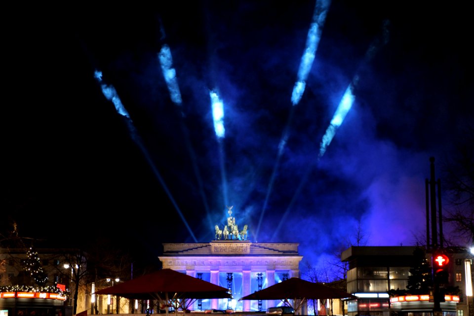 ZDF new year TV show Brandenburg gate for 2021 from outside 24