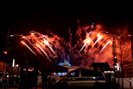 ZDF new year TV show Brandenburg gate for 2021 firework from Unter den Linden 33