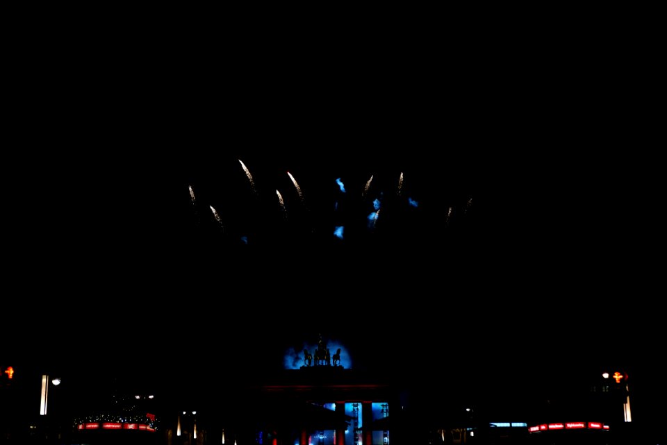 ZDF new year TV show Brandenburg gate for 2021 firework from Unter den Linden 22
