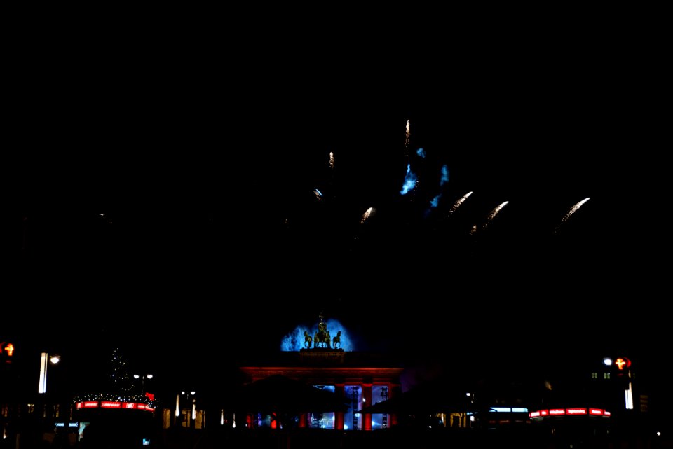 ZDF new year TV show Brandenburg gate for 2021 firework from Unter den Linden 25