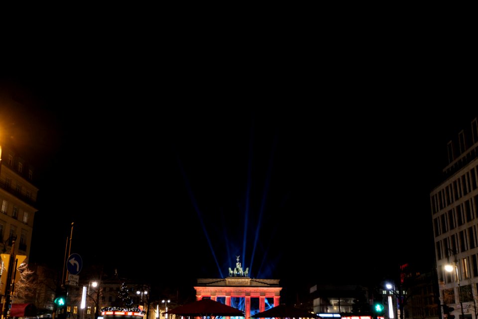 ZDF new year TV show Brandenburg gate for 2021 from outside 20