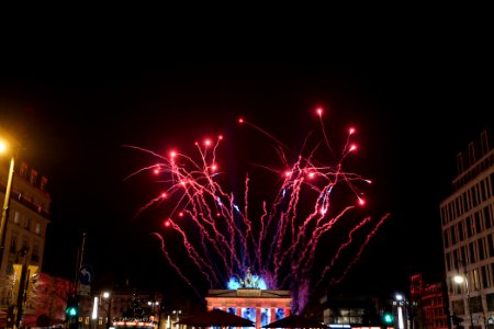 ZDF new year TV show Brandenburg gate for 2021 firework from Unter den Linden 09