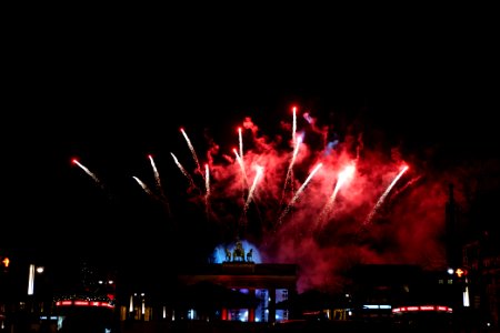 ZDF new year TV show Brandenburg gate for 2021 firework from Unter den Linden 23