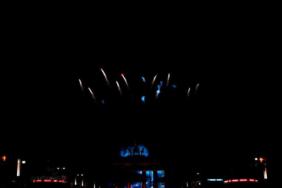 ZDF new year TV show Brandenburg gate for 2021 firework from Unter den Linden 21
