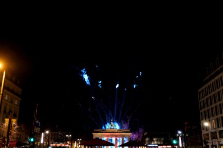 ZDF new year TV show Brandenburg gate for 2021 firework from Unter den Linden 14