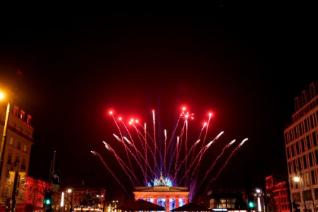 ZDF new year TV show Brandenburg gate for 2021 firework from Unter den Linden 05