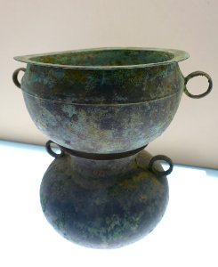 Zeng cooking ware, China, unearthed at Xiaotianxi, Fuling district, Chongqing City, Warring States period, 475-221 BC, bronze - Sichuan Provincial Museum - Chengdu, China - DSC04240