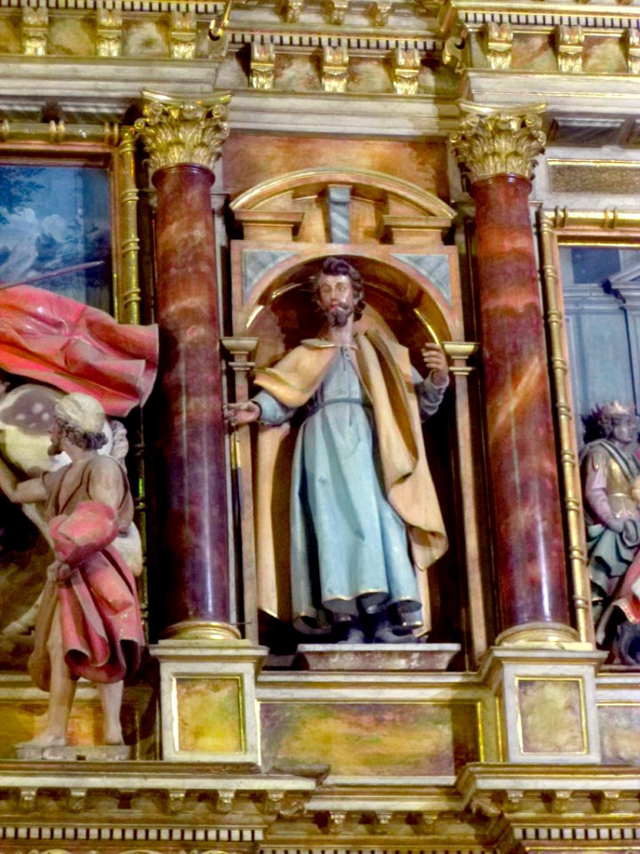 Zegama - Iglesia de San Martín de Tours, interiores, retablo mayor 08