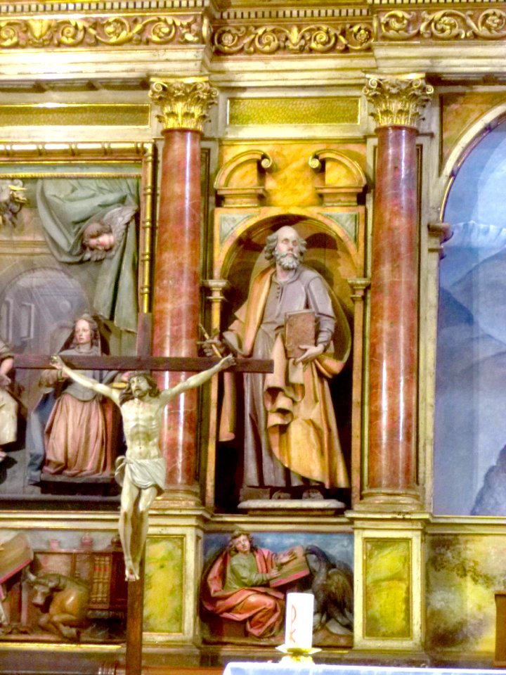 Zegama - Iglesia de San Martín de Tours, interiores, retablo mayor 09