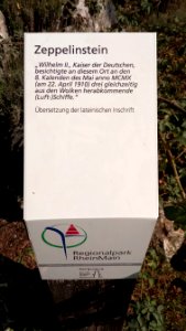 Zeppelinstein Bad Homburg Infotafel