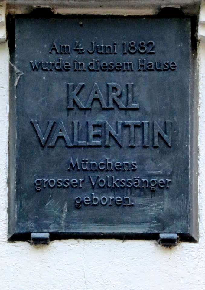 Zeppelinstraße 41 Gedenktafel Valentin