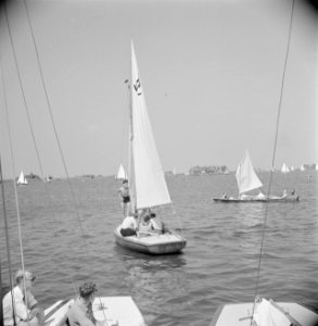 Zeilboten op het Pikmeer bij Grouw, Bestanddeelnr 191-0683