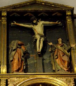Zarauz - Iglesia de Santa María la Real, interiores, retablo mayor 03