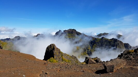 Mountain panorama sky photo