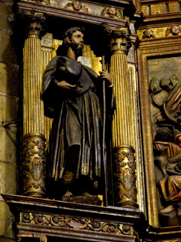 Zarauz - Iglesia de Santa María la Real, interiores, retablo mayor 06