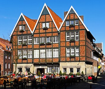 Outside catering gabled houses truss