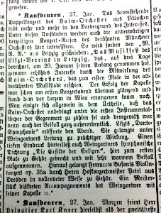 Zeitungsausschnit Kaim-Orchester