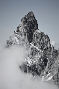 Mountain landscape clouds photo
